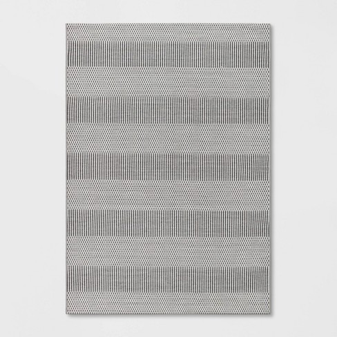 30 x 50 Leaves Outdoor Rug Black - Threshold™