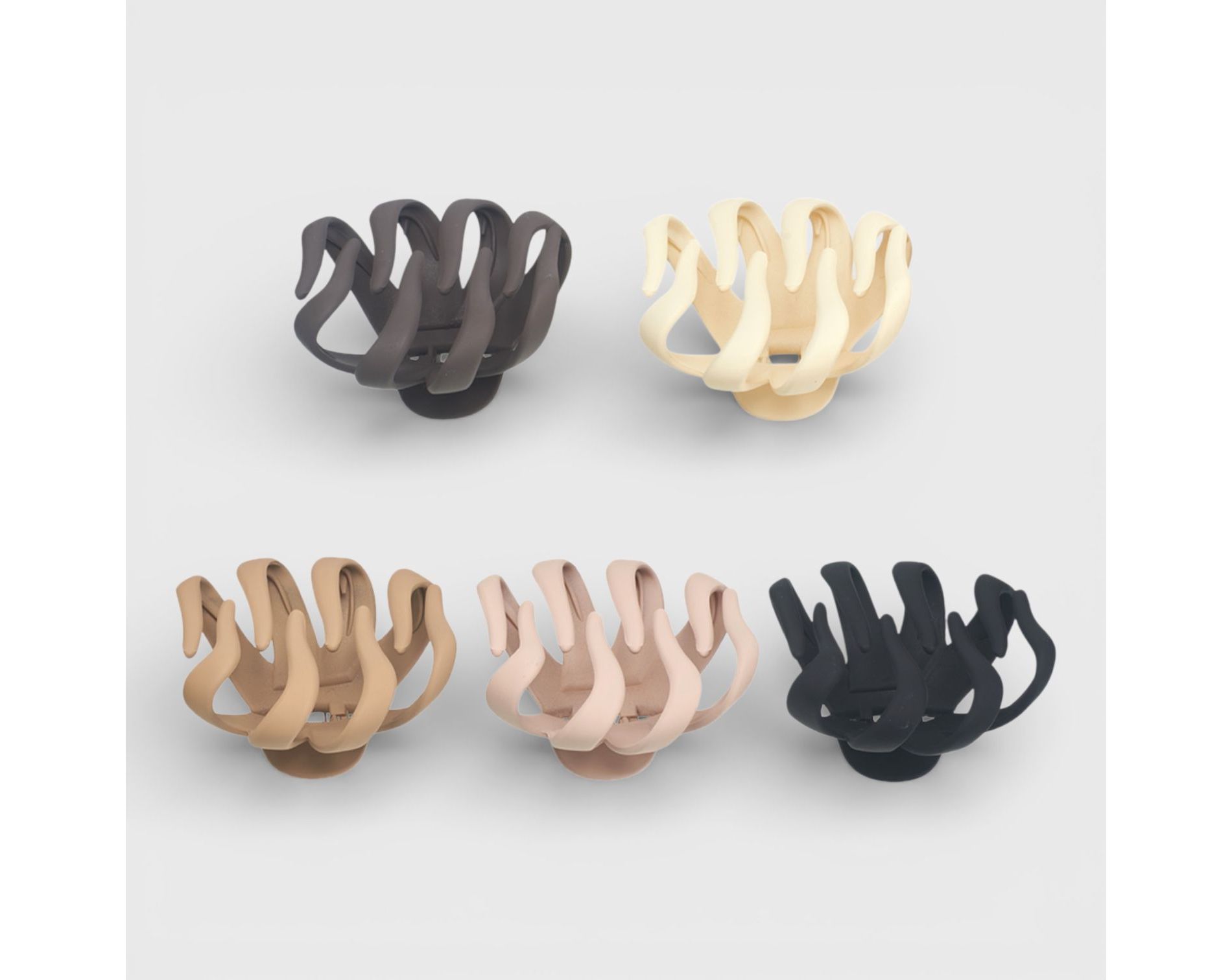 Hair Essentials 5pk Octopus Claw Clips - Multicolored