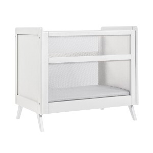 BreathableBaby Breathable Mesh 2-in-1 Mini Crib, White, Greenguard Gold Certified - 1 of 4
