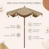 LAGarden BOHO 7' Fringe Patio Umbrella with Fringe UPF50+ Boho Style 5-Year-Non-Fading for Yard,Model:BH7W-10 Beige & Tan - 4 of 4