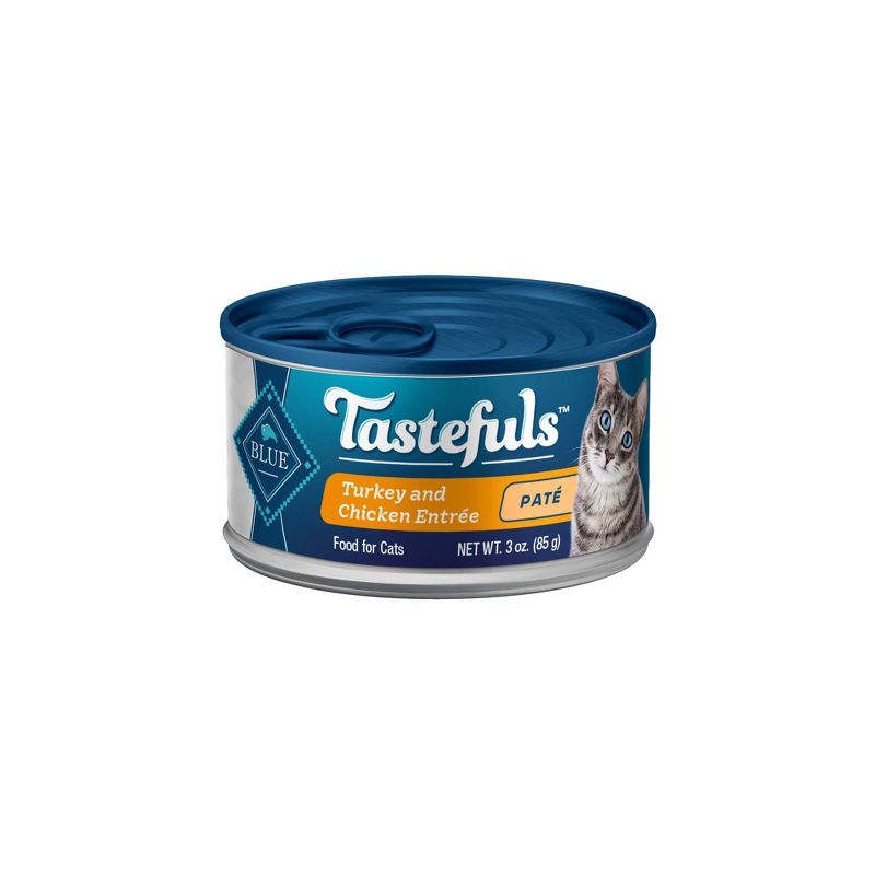Blue Buffalo Tastefuls Adult Cat Turkey and Chicken Entree Pate Wet Cat Food - 3oz, 1 of 6