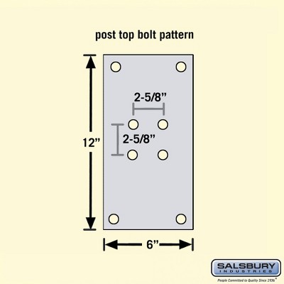 Black Aluminum In-Ground Mounted Mailbox Post