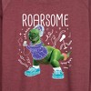 Women's - Disney - Roarsome Lightweight French Terry Wide Neck Long Sleeve Shirt - 2 of 4