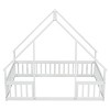 PAGED House Shaped Floor Bed Twin Size Modern Wooden Sturdy Bed Frame with Guardrails for Bedroom, Easy Assembly - 3 of 4