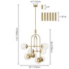 Rennnsan Sylorna 29"W 8-Light Bubble Glass Modern Dimmable Chandelier in Gold - 3 of 4