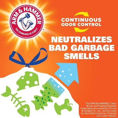 Hefty Ultra Strong Tall Kitchen Drawstring Trash Bags - Clean Burst Scent - 13gal - 50ct