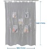 GoodGram Lightweight Odor Free PEVA Vinyl Shower Curtain Liner With 5 Storage Pockets - Clear - 3 of 4