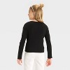 Girls' Long Sleeve Ribbed Cardigan Sweater - Cat & Jack™ - 2 of 3
