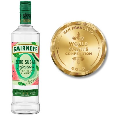 Smirnoff Zero Sugar Infusions Watermelon Mint Vodka - 750ml Bottle