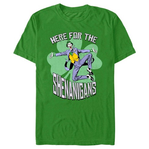 Men's Batman St. Patrick's Day Joker Here for the Shenanigans T-Shirt - image 1 of 4