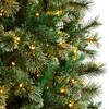 Nearly Natural 10-ft Wisconsin Slim Snow Tip Pine Artificial Christmas Tree with 1050 Clear LED Lights - 3 of 4
