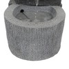 LuxenHome Gray Resin Raining Water Sculpture Outdoor Fountain with LED Lights - 4 of 4