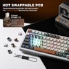 MaseiKar B75 PRO Wireless Mechanical Keyboard,75%Layout,Hot Swap Gasket Custom Structure,RGB Backlit,Bluetooth/Type-C/2.4G - 3 of 4