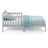 NicBex Twin Size Simple Wood Toddler Bed with Wooden Curved Headboard & Safety Rail,Cute Platform Bed for Kids Room - 4 of 4