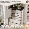 5 Drawer Tall Dresser, 31.5" Wood Closet Clothes Storage Organizer, Large Storage Cabinet, White - 3 of 4