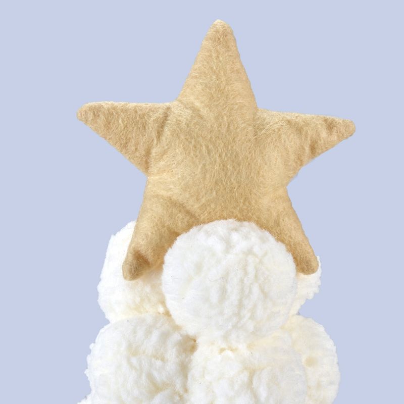 The Lakeside Collection Christmas Snowball Tree with Gold Star Topper - Holiday Home Accent, 2 of 8