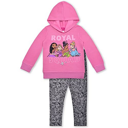 Disney Princess Girl's 2-pack Royal Squad Graphic Pullover Sweatshirt And  Patterned Legging Pants Set - Pink, Grey / Size 6 : Target