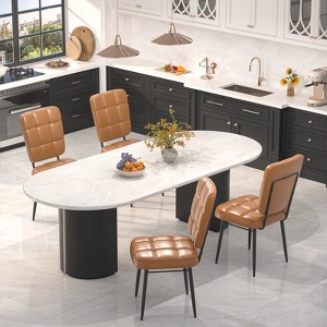 Dining Chairs Set of 2/4/6/8, Upholstered Kitchen Chairs with Thick Cushion for Dining Room - 1 of 4