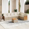 vidaXL 8 Piece Patio Sofa Set with Cushions Black Poly Rattan - 2 of 4