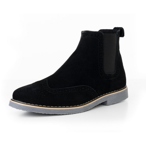 Alpine Swiss Mens Chelsea Boots Genuine Suede Dress Ankle Boots Shoes Black 8 M Us : Target