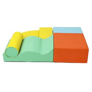 Toddler Foam Climbing Blocks Set, Indoor Climbing Set for Crawling and SlidingIndoor, Activity Playset for Kids, Climbing Toys for Ages 1-3 - 1 of 4