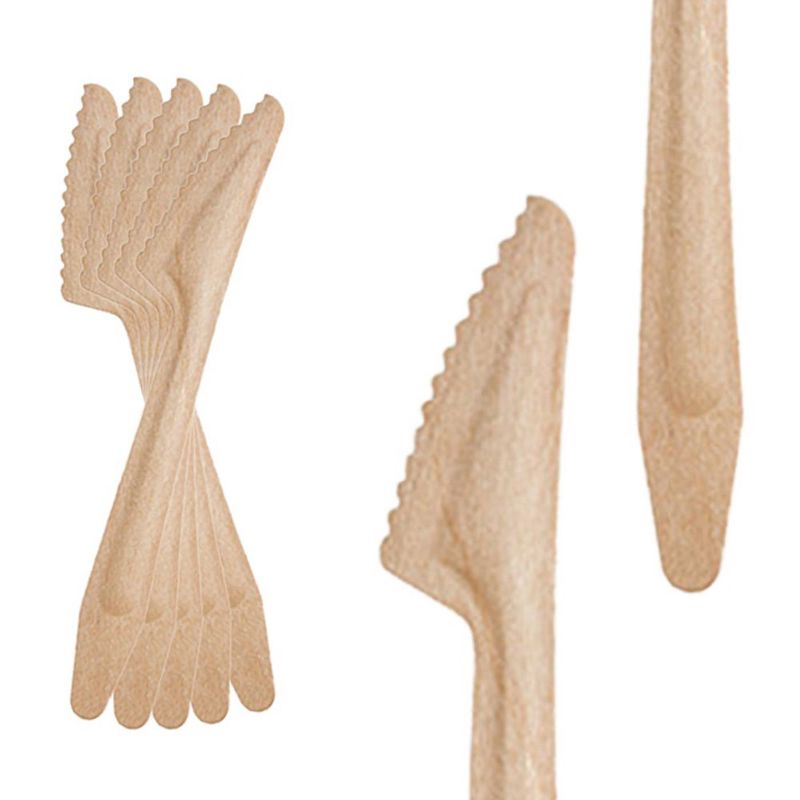 Smarty Had A Party Natural Birch Eco-Friendly Disposable Dinner Knives (600 Knives), 2 of 3