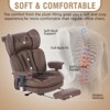 Efomao Big and Tall Office Chair with Footrest - High Back Computer Chair with Adjustable Armrests, Wide Seat Executive Desk Chair, Brown - 2 of 4
