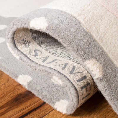 Grey and Ivory Wool Bunny 4' x 6' Kids Area Rug