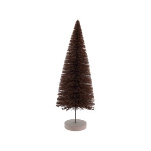 Storied Home Tall Sisal Bottle Brush Tree with Wood Base, Brown - 1 of 2