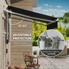 Resenkos Patio Awning, Outdoor Sun Shade Shelter Cover Awnings,12' x 10' Retractable Awning Patio Awnings Sun Shade Shelter with Manual Crank Handle, - 2 of 4