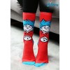 HalloweenCostumes.com One Size Fits Most  Dr. Seuss Thing 1 & Thing 2 Costume Crew Socks for Adults., Red/White/Blue - 2 of 3