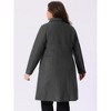Agnes Orinda Women's Plus Size Winter Single Breasted Outfits Utility Belted Fashion Overcoats - 4 of 4