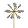 Decorative Starburst Statue with Blue Stone Accent and Marble Base, Elegant Tabletop Sculpture for Living Room, Entryway, Centerpiece, or Office Decor - 4 of 4