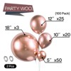 PartyWoo Balloons Metallic Rose Gold 18 12 10 5 Inch 100 pcs - 2 of 4