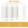 NicBex 5.6' Tall 6-panel Room Divider Folding Privacy Screen for Room Separation, Wave Fiber Freestanding Wall Partition, White - 2 of 4