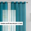 HLC.ME Semi Sheer Voile Light Filtering Transparent Window Curtain Grommet Panels - Set of 2 - 3 of 4