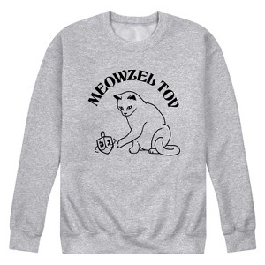 Men's - Instant Message - Meowzel tov Graphic Fleece Sweatshirt - 1 of 4