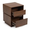 NicBex Modern Rotatable Nightstand Bedside Table with 2 Drawers for Bedroom and Living Room - 3 of 4