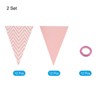 Unique Bargains Reusable Triangle Bunting Flags for Wedding Party Decorations 2 Pcs - 3 of 4