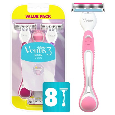 Venus Simply3 Women's Disposable Razors - 8ct : Target