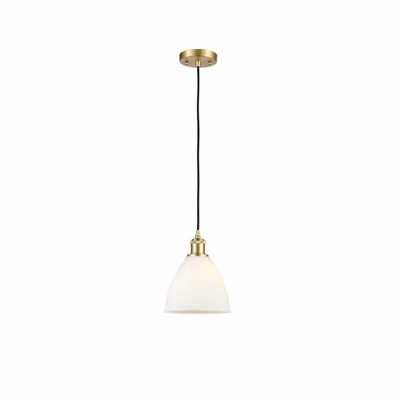 Bristol Glass - 1 Light Mini Pendant In Industrial Style-11.25 Inches Tall and 7.5 Inches Wide
