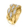 Ross-Simons 0.50 ct. t.w. Diamond Multi-Cluster Ring in 18kt Gold Over Sterling Size 7 - 2 of 3