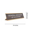 LEMONSODA Novelty Desk Sign (General Manager of the Universe) - Brown/Gold - 4 of 4