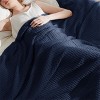 Waffle Weave 100% Cotton Solid Blanket For All Season, Breathable and Soft, Waffle Weave Blanket for Summer Spring, Bed Blanket, Best Gift - 2 of 4