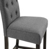 DSVIMOY Counter and Bar Stool Solid Wood Tufted Set of 2 for Modern Dining Spaces, Gray, 45.83"*12.5"*17.35" - 4 of 4
