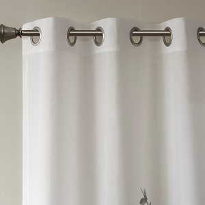 Wikineon Burnout Printed Curtain Panel Pair(2 Pcs Window Panels)grey - 1 of 4