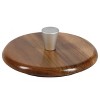 Gibson 9 Ounce Round Stoneware Salt Cellar with Acacia Wood Lid in Black - 3 of 4