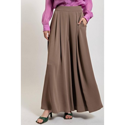 Women's Wool Doby Wide Pants - Easel