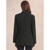 Allegra K Women's Single Button Long Sleeve Solid Color Blazer - 3 of 4