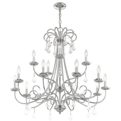 Daphne 15-Light Polished Chrome Crystal Chandelier